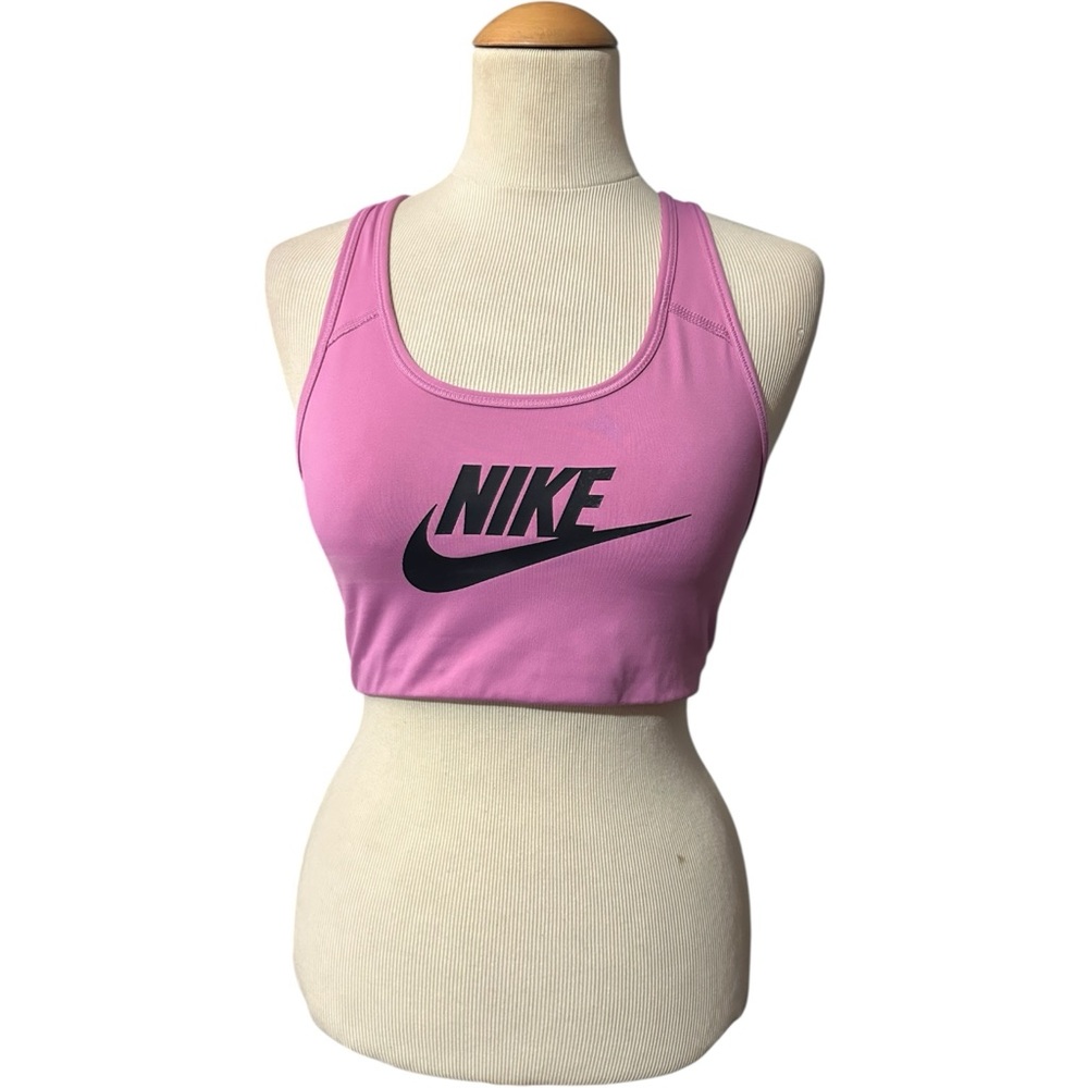 Nike Swoosh Sports Bra Pink Medium